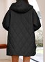 Sweat-shirt à Capuche Manches Longues Poids lourd Plain Rembourré Blouson pour Femmes