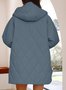 Sweat-shirt à Capuche Manches Longues Poids lourd Plain Rembourré Blouson pour Femmes