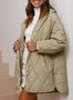 Sweat-shirt à Capuche Manches Longues Poids lourd Plain Rembourré Blouson pour Femmes