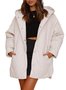 Sweat-shirt à Capuche Manches Longues Poids lourd Plain Rembourré Blouson pour Femmes