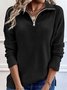 Chemisiers1 Décontracté Plain Printemps / Automne Quotidien Ample Jersey Régulier Forage à chaud Régulier pour Femmes