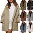 Sweat-shirt à Capuche Manches Longues Poids lourd Plain Rembourré Blouson pour Femmes