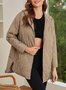 Sweat-shirt à Capuche Manches Longues Poids lourd Plain Rembourré Blouson pour Femmes