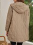 Sweat-shirt à Capuche Manches Longues Poids lourd Plain Rembourré Blouson pour Femmes