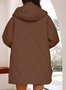 Sweat-shirt à Capuche Manches Longues Poids lourd Plain Rembourré Blouson pour Femmes
