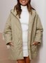 Sweat-shirt à Capuche Manches Longues Poids lourd Plain Rembourré Blouson pour Femmes