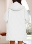 Sweat-shirt à Capuche Manches Longues Poids lourd Plain Rembourré Blouson pour Femmes