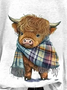 à Capuche Femmes Décontracté Imprimé d'Animal Printemps / Automne Coton Sweat-shirt à Capuche Manches Longues Régulier Droit Régulier