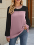 Chemisiers1 Décontracté Bloc de Couleur Printemps / Automne Micro-élasticité Ample Manches Longues Régulier Forage à chaud Droit pour Femmes