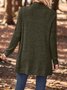 Cardigans Femmes Décontracté Plain Printemps / Automne Polyester Ample Manches Longues Droit Régulier Élasticité moyenne