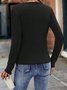 T-shirts Femmes Décontracté Plain Printemps / Automne Polyester Col V Quotidien Coupe Régulière Ligne X Élasticité moyenne