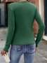 T-shirts Femmes Décontracté Plain Printemps / Automne Polyester Col V Quotidien Coupe Régulière Ligne X Élasticité moyenne