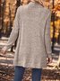 Cardigans Femmes Décontracté Plain Printemps / Automne Polyester Ample Manches Longues Droit Régulier Élasticité moyenne