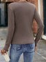 T-shirts Femmes Décontracté Plain Printemps / Automne Polyester Col V Quotidien Coupe Régulière Ligne X Élasticité moyenne
