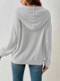 à Capuche Femmes Décontracté Plain Printemps / Automne Polyester Sweat-shirt à Capuche Micro-élasticité Quotidien Manches Longues Droit