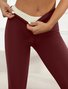 Pantalons de Survêtement & joggeurs Décontracté Plain Hiver Quotidien Serré Taille Moyenne Pantalon à la cheville Épaissi Pantalons de Yoga pour Femmes