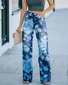 Jeans Femme Décontracté Printemps / Automne impression en 3D Polyester Micro-élasticité Quotidien Coupe Régulière Taille Moyenne Régulier