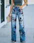 Jeans Femme Décontracté Printemps / Automne impression en 3D Polyester Micro-élasticité Quotidien Coupe Régulière Taille Moyenne Régulier