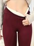 Pantalons de Survêtement & joggeurs Décontracté Plain Hiver Quotidien Serré Taille Moyenne Pantalon à la cheville Épaissi Pantalons de Yoga pour Femmes