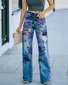 Jeans Femme Décontracté Printemps / Automne impression en 3D Polyester Micro-élasticité Quotidien Coupe Régulière Taille Moyenne Régulier