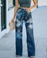 Jeans Femme Décontracté Printemps / Automne impression en 3D Polyester Micro-élasticité Quotidien Coupe Régulière Taille Moyenne Régulier