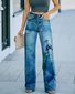 Jeans Femme Décontracté Printemps / Automne impression en 3D Polyester Micro-élasticité Quotidien Coupe Régulière Taille Moyenne Régulier