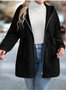 Sweat-shirt à Capuche Manches Longues Épaissi Plain Blouson pour Femmes