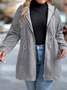 Sweat-shirt à Capuche Manches Longues Épaissi Plain Blouson pour Femmes