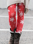 Pantalons De Yoga Femmes Décontracté Hiver Noël Naturel Faire la navette Pantalon coupe slim Long Collant en Toison