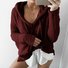Sweat-shirts Décontracté Plain Printemps / Automne Polyester Sweat-shirt à Capuche Micro-élasticité Régulier Droit Régulier pour Femmes