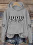 à Capuche Décontracté Printemps / Automne Lettres de texte Coton Sweat-shirt à Capuche Quotidien Ample Régulier Droit pour Femmes