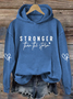 à Capuche Décontracté Printemps / Automne Lettres de texte Coton Sweat-shirt à Capuche Quotidien Ample Régulier Droit pour Femmes