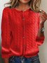 Pulls Femmes Décontracté Floral Printemps / Automne Quotidien Manches Longues Col Rond Fil/fil de laine Régulier Régulier