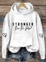 à Capuche Décontracté Printemps / Automne Lettres de texte Coton Sweat-shirt à Capuche Quotidien Ample Régulier Droit pour Femmes