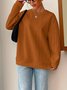 Sweat-shirts Femmes Décontracté Plain Printemps / Automne Polyester Manches Longues Col Rond Régulier Droit Régulier