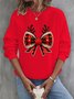 Sweat-shirts Femmes Décontracté Printemps / Automne Noël Polyester Vacances Pull-over Manches Longues Col Rond Régulier