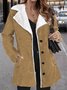 Manches Longues en Toison Plain Blouson pour Femmes