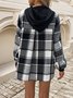 Sweat-shirts Décontracté Printemps / Automne Plaid Polyester Quotidien Ample Régulier Droit Régulier pour Femmes