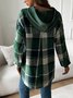 Sweat-shirts Décontracté Printemps / Automne Plaid Polyester Quotidien Ample Régulier Droit Régulier pour Femmes