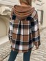 Sweat-shirts Décontracté Printemps / Automne Plaid Polyester Quotidien Ample Régulier Droit Régulier pour Femmes