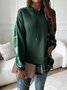 Sweat-shirts Décontracté Printemps / Automne Plaid Polyester Quotidien Ample Régulier Droit Régulier pour Femmes