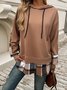 Sweat-shirts Décontracté Printemps / Automne Plaid Polyester Quotidien Ample Régulier Droit Régulier pour Femmes