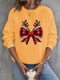 Sweat-shirts Femmes Décontracté Printemps / Automne Noël Polyester Vacances Pull-over Manches Longues Col Rond Régulier