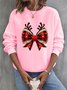 Sweat-shirts Femmes Décontracté Printemps / Automne Noël Polyester Vacances Pull-over Manches Longues Col Rond Régulier