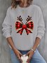 Sweat-shirts Femmes Décontracté Printemps / Automne Noël Polyester Vacances Pull-over Manches Longues Col Rond Régulier
