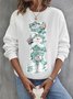 Sweat-shirts Femmes Décontracté Printemps / Automne Noël Polyester Micro-élasticité Vacances Pull-over Manches Longues Régulier