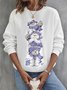 Sweat-shirts Femmes Décontracté Printemps / Automne Noël Polyester Micro-élasticité Vacances Pull-over Manches Longues Régulier