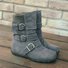 Rembourré de Coton Bottes Rétro Plain Hiver Polyester Zip Faire la navette à Talon Plat Bout Rond Caoutchouc pour Femmes