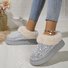 Rembourré de Coton Bottes Décontracté Plain Hiver Quotidien Bottes de Neige à Talon Plat PU Caoutchouc à Enfiler pour Femmes