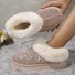 Rembourré de Coton Bottes Décontracté Plain Hiver Quotidien Bottes de Neige à Talon Plat PU Caoutchouc à Enfiler pour Femmes